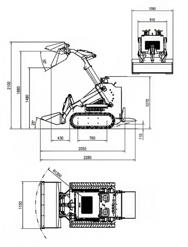 Skid Steer Loader Wheeled 22.1 HP Honda EPA Gasoline Engine for Gardens, Farming - Image 10