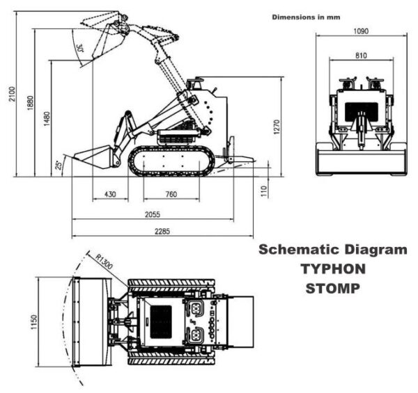 Brand New TYPHON STOMP 1800lbs Mini Skid Steer Loader 23HP Wheel Gas EPA B & S Engine USA - Image 9