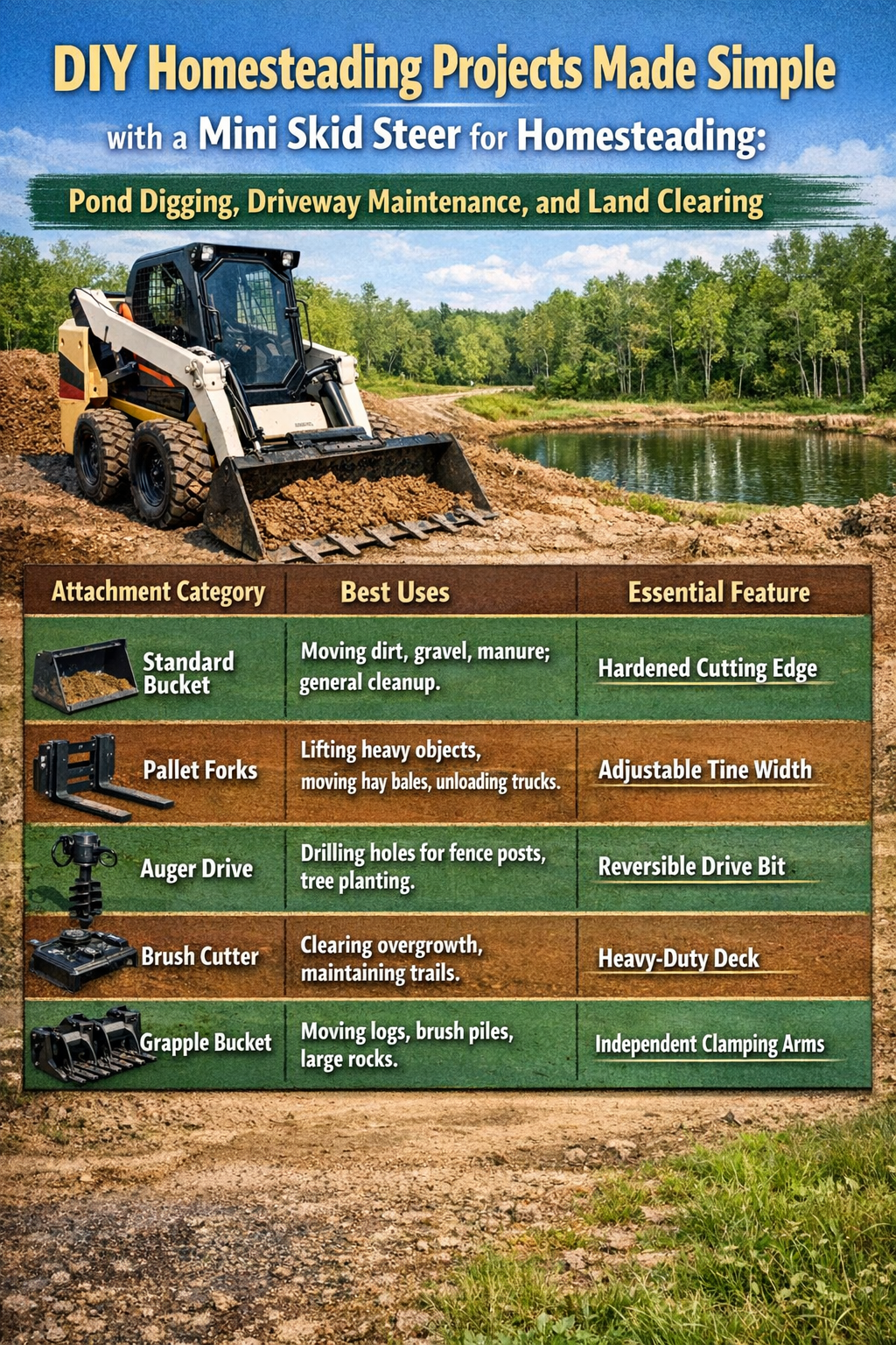 Mini Skid Steer for Homesteading Image