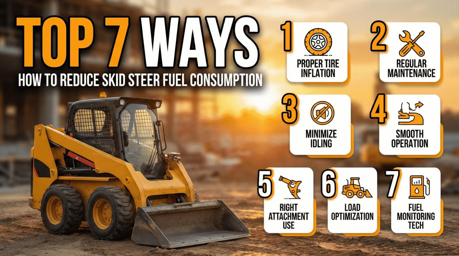 Top 7 Tips on How to Reduce Skid Steer Fuel Consumption