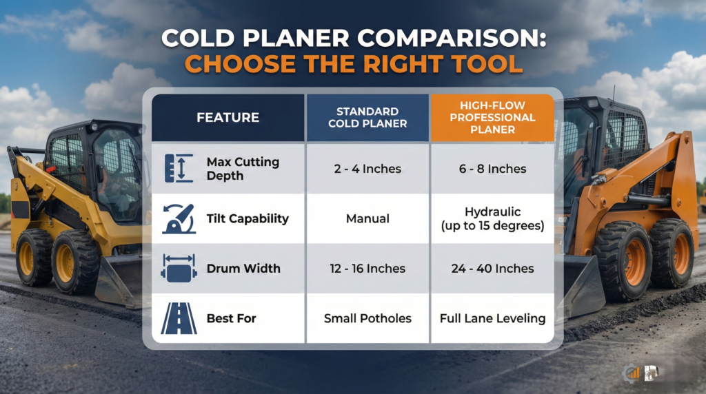 Asphalt Skid steer Planers and Mulchers Comparison