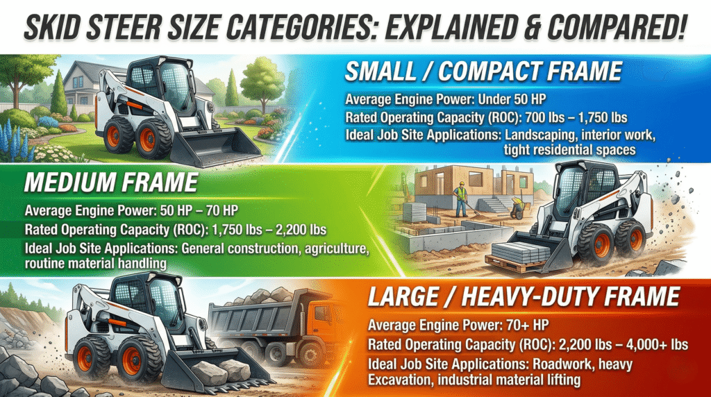 Skid Steer Lift Capacity Size