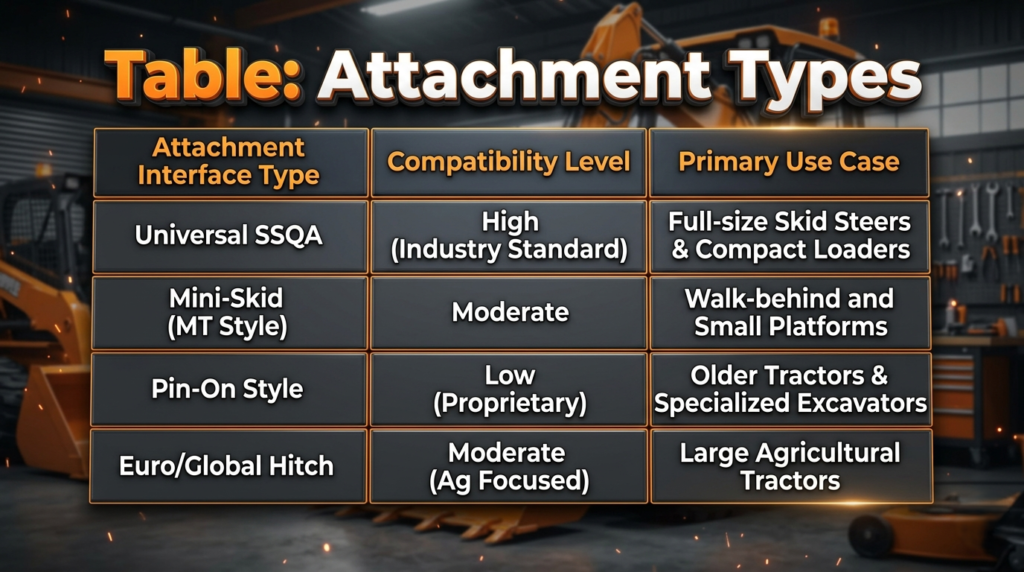 Attachment Quick-Attach Systems Types