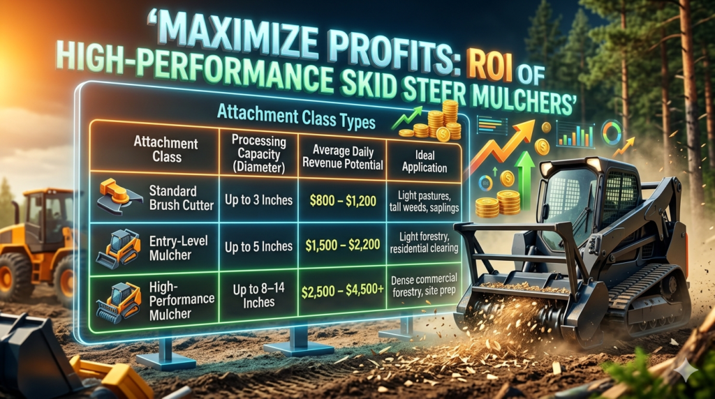 ROI high-performance skid steer mulcher Table