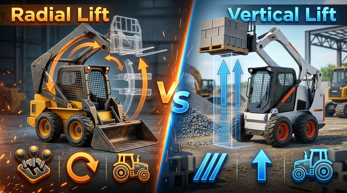 Skid Steer Controls Radial vs Vertical Lift