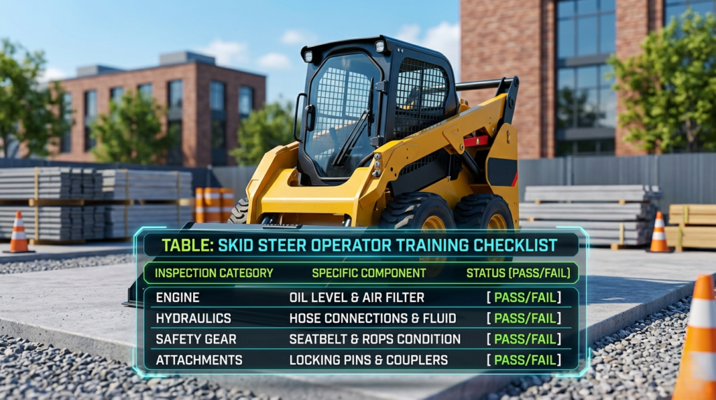 Skid Steer Operator Training Checklist